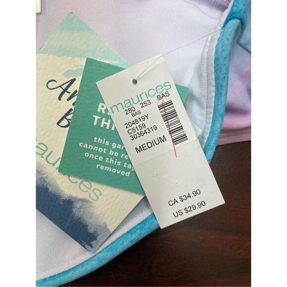 NWT American Beach X Maurices Ombre High Rise Swim Bottom Size Medium - Picture 6 of 6